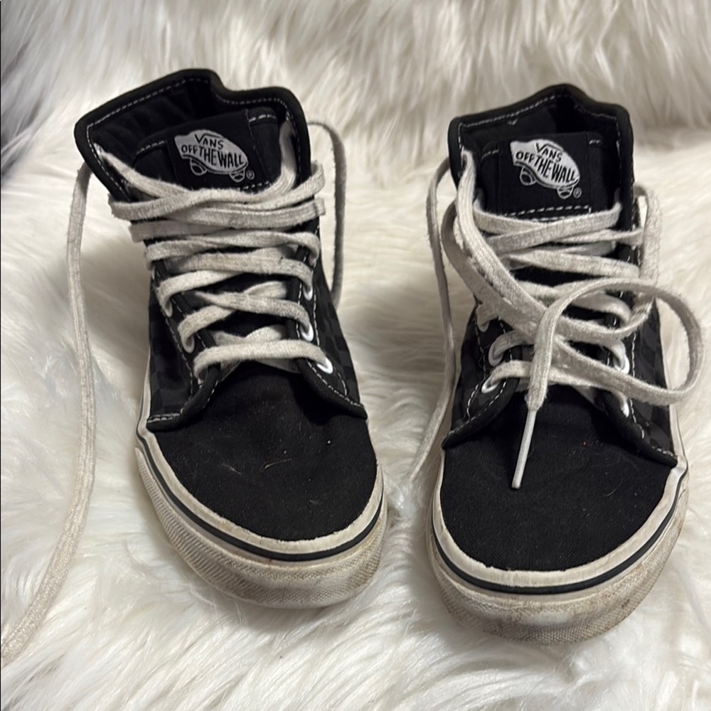 Vans Black and White Sk8-Hi Sneakers